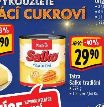 Albert Tatra salko tradiční nabídka