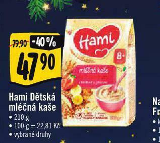 Albert Hamí dětská mléčná kaše nabídka