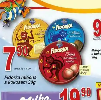 Lidl Fidorka mléčná s kokosem nabídka
