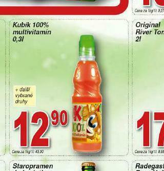 Lidl Kubík 100% multivitamin nabídka