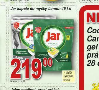 Lidl Jar kapsle do myčky nabídka
