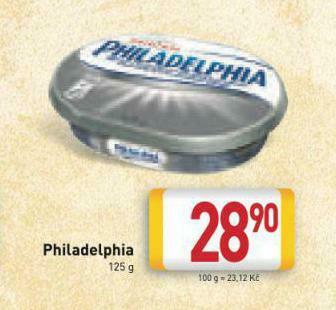 Billa Philadelphia sýr nabídka