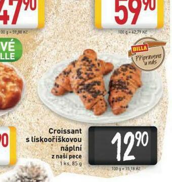 Billa Croissant s lískooříškovou náplní nabídka