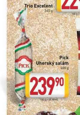 Billa Pick uherský salám nabídka