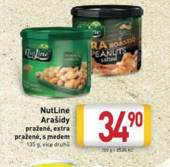 Billa Nutline arašídy nabídka
