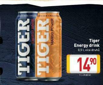 Billa Tiger energy drink nabídka