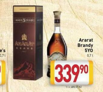 Billa Ararat brandy 5yo nabídka