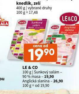 Terno Le &amp; co šunka nabídka