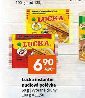 Terno Lucka nudlová polévka nabídka