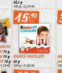 Terno Kinder čokoláda nabídka