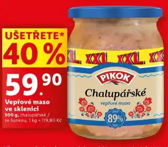 Lidl Vepřové maso ve sklenici nabídka