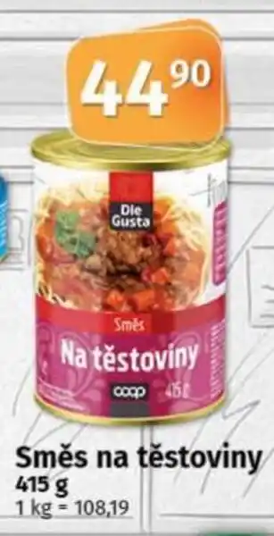 Coop Směs na těstoviny nabídka