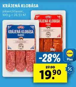 Lidl Krájená klobása nabídka