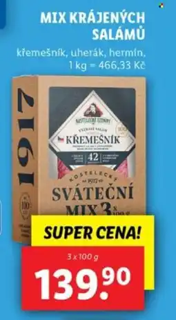 Lidl Mix krájených salámú nabídka