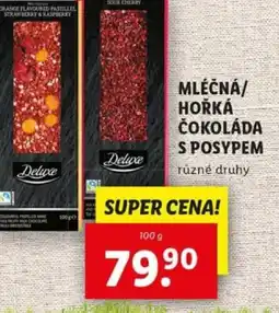 Lidl Mléčná/ hořká čokoláda s posypem nabídka