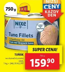Lidl TUŇÁK ve slunečnicovém oleji nabídka