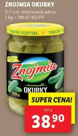 Lidl Znojmia okurky nabídka