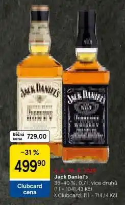 Tesco Jack Daniel‘s nabídka