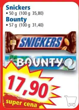 Norma SNICKERS, BOUNTY nabídka
