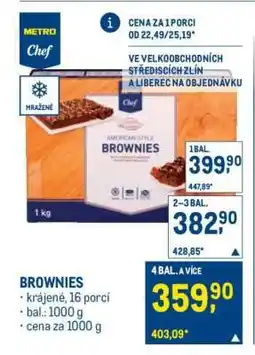 Makro Brownies nabídka