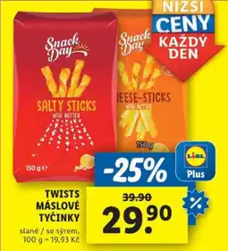 Lidl Twists máslové tyčinky nabídka