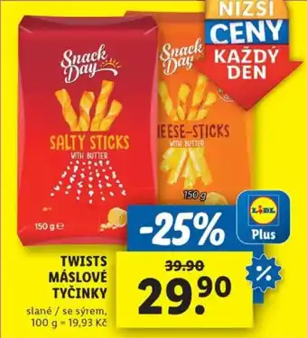 Lidl Twists máslové tyčinky nabídka