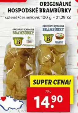 Lidl Originální hospodské brambůrky nabídka