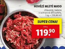 Lidl Hovězí mleté maso nabídka