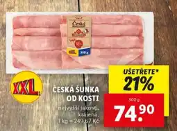 Lidl ČESKÁ ŠUNKA OD KOSTI nabídka