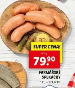Lidl Farmářské špekáčky nabídka