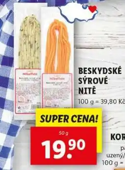 Lidl BESKYDSKÉ SÝROVÉ NITĚ nabídka
