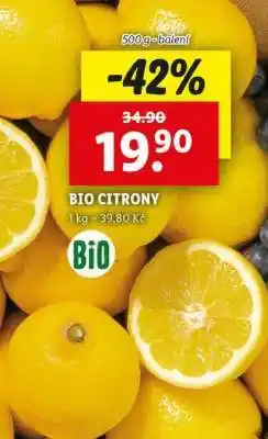 Lidl BIO citróny nabídka