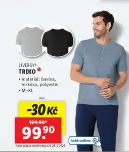 Lidl LIVERGY TRIKO nabídka