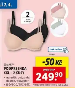 Lidl ESMARA PODPRSENKA XXL - 2 KUSY nabídka