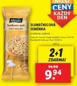 Lidl ALESTO SLUNEČNICOVÁ SEMÍNKA nabídka