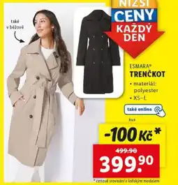 Lidl Esmara trenčkot nabídka