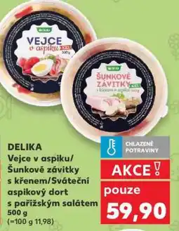 Kaufland DELIA Vejce v aspiku/Šunkové závitky nabídka