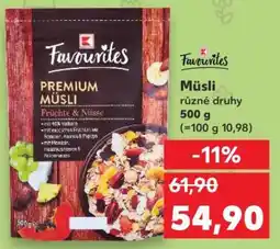 Kaufland Favourites Premium Müsli nabídka