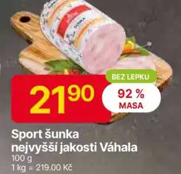 Hruška Sport šunka nejvyšší jakosti Váhala nabídka