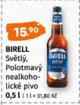 Terno Birell Světlý Polotmavý nealkoholické pivo nabídka