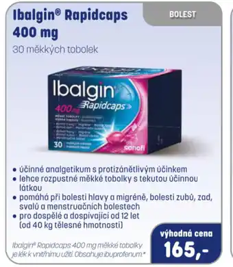 PharmaPoint Ibalgin® Rapidcaps nabídka