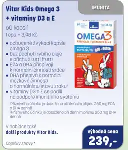PharmaPoint Vitar Kids Omega 3 + vitaminy D3 a E nabídka