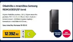 Datart Chladnička s mrazničkou Samsung RB34C603CB1/EF černá nabídka