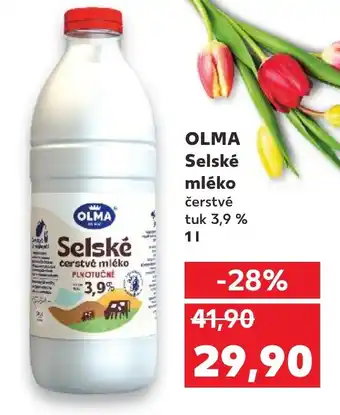 Kaufland OLMA Selské mléko nabídka