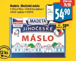 Albert Madeta jihočeské máslo nabídka