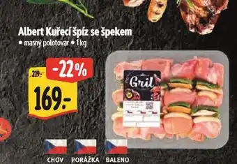 Albert Kuřecí špíz se špekem nabídka