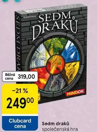 Tesco Sedm draků, společenská hra nabídka