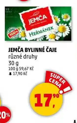 Penny Market JEMČA BYLINNÉ ČAJE různé druhy, 30 g nabídka