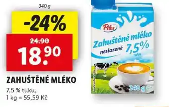 Lidl Pilos Zahuštěné mléko nabídka