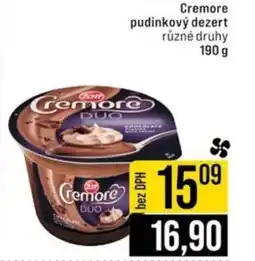 Jip Cremore pudinkový dezert nabídka